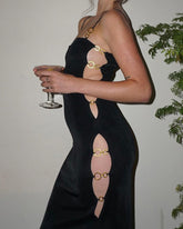 Side Panel Steel Ring Party Dress